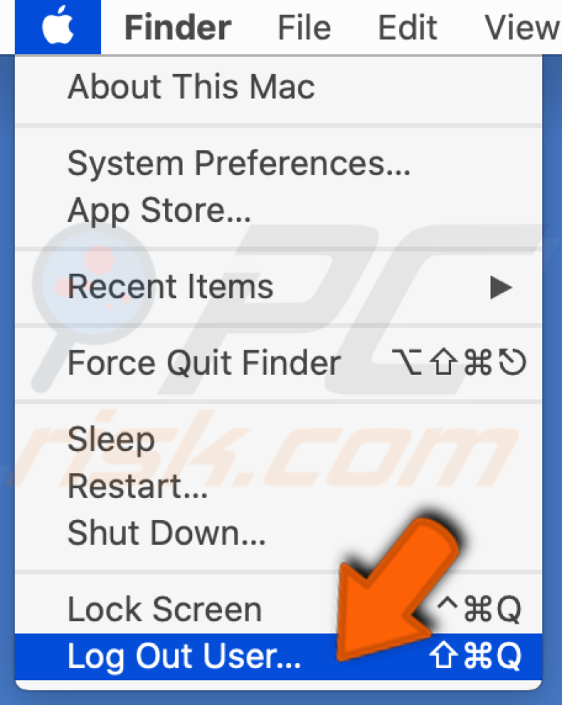 Cerrar sesión en Mac