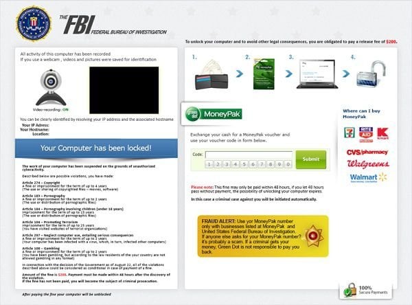 Ransomware reventón del FBI