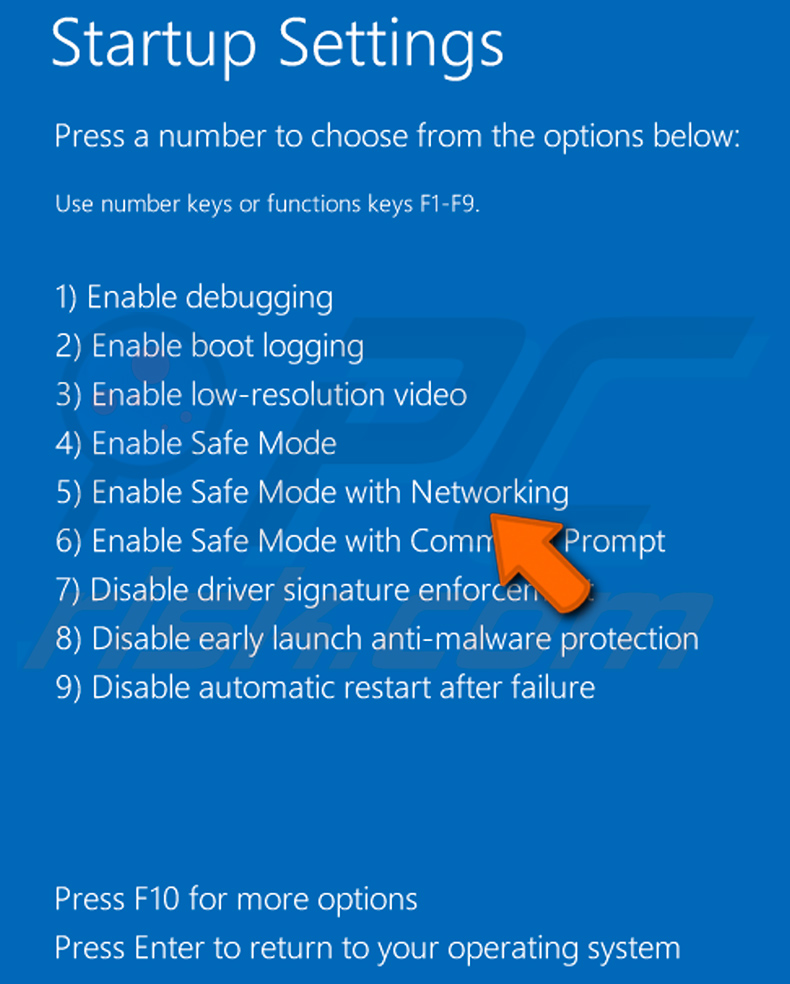 Ejecutar Windows 8 en Modo seguro con funciones de red
