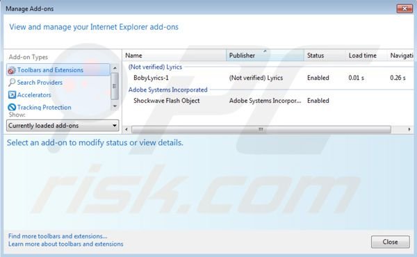 Eliminar Nav Links de Internet Explorer