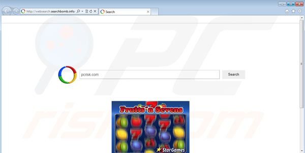 Virus de redireccionamiento websearch.searchbomb.info