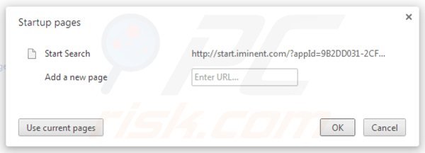 Eliminando start.iminent.com de la página de inicio de Google Chrome