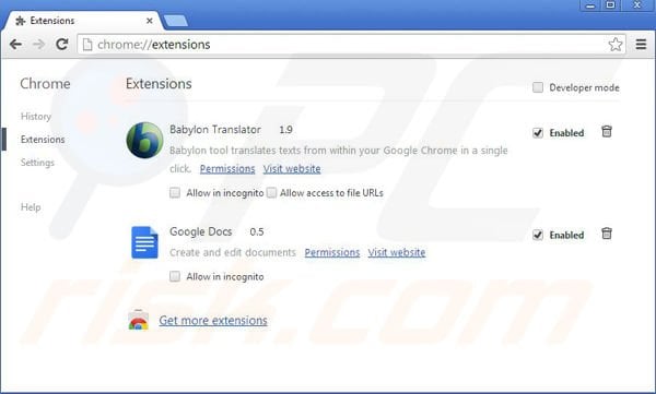 Eliminando las extensiones relacionadas con Max-start.com de Google Chrome