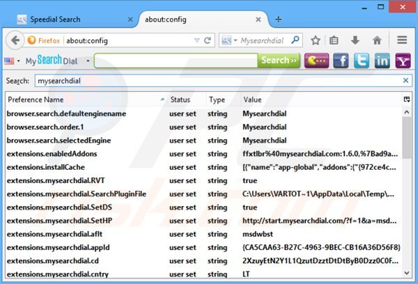 Eliminar speedial.com del motor de búsqueda por defecto de Internet Explorer