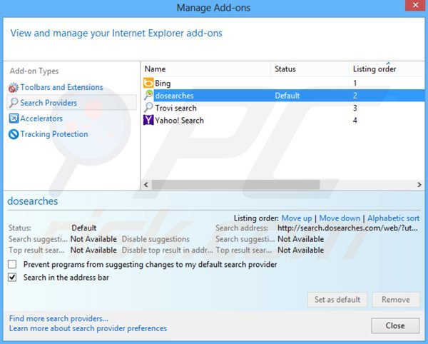 Eliminar istart123.com del motor de búsqueda por defecto de Internet Explorer