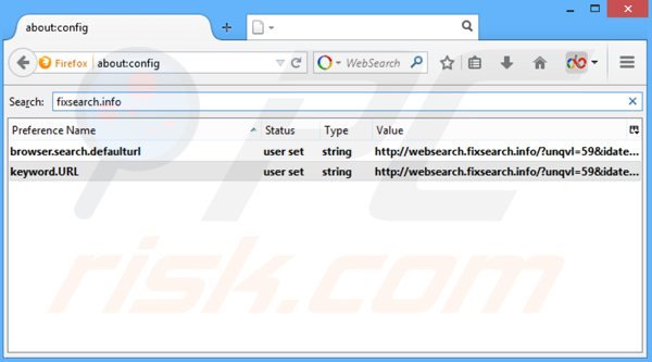 Eliminar websearch.fixsearch.info del motor de búsqueda por defecto de Internet Explorer