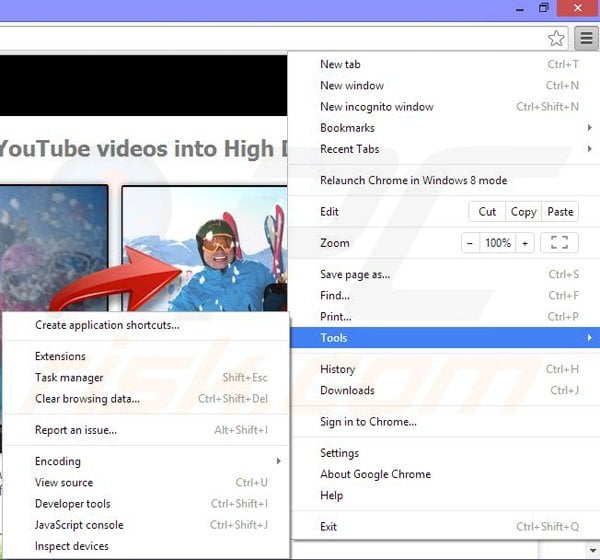 Eliminando los anuncios 123HD-Plus de Google Chrome paso 1