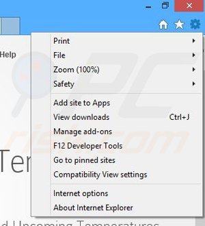  cómo eliminar los anuncios de Desktop Temperature Monitor de Internet Explorer paso 1