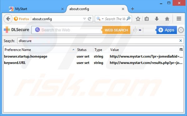 Eliminar el redireccionamiento de dlsecure del motor de búsqueda por defecto de Mozilla Firefox
