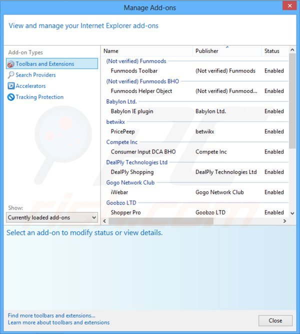 Eliminando mysearchs toolbar de las extensiones de Internet Explorer
