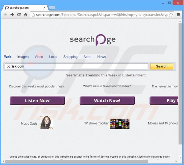 secuestrador de navegadores searchpge.com