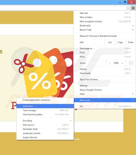 Eliminando los anuncios Popcornew de Google Chrome paso 1