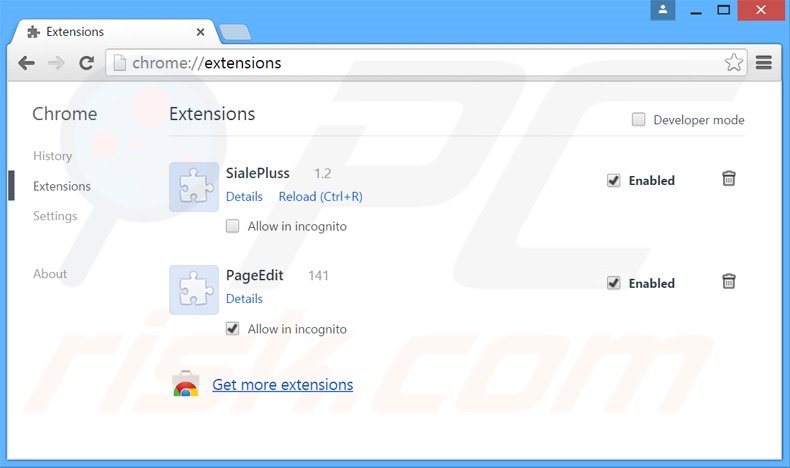 Eliminando las extensiones relacionadas con websearch.goodforsearch.info de Google Chrome