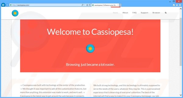 Sitio web espónsor de Cassiopesa.com