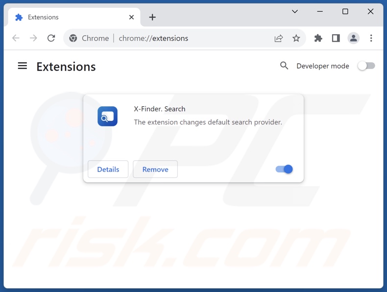 Removing x-finder.pro related Google Chrome extensions