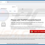 Sitio web utilizado para promover el secuestrador de navegador ThePDFConverterSearch
