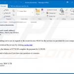 Email no deseado utilizado para propagar el malware Cobalt Strike que inyecta FickerStealer en el sistema (ejemplo 1)