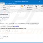 Email no deseado utilizado para propagar el malware Cobalt Strike que inyecta FickerStealer en el sistema (ejemplo 4)