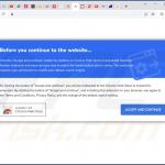 Página web que promociona al adware rainbow blocker