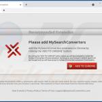 Página de descarga engañosa del secuestrador de navegador MySearchConverters 3