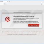 Página web utilizada para promocionar el secuestrador de navegador SearchHDConverter 2