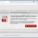 Página web utilizada para promocionar el secuestrador de navegador QuickPDFConverterSearch 3