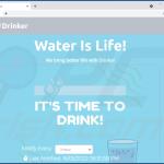 Sitio web que promociona el adware Drinker