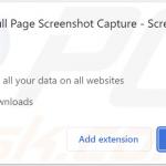 Extensión de navegador que introduce cookies para varios permisos (Full Page Screenshot Capture - Screenshotting)