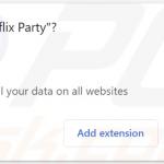 Extensión de navegador que introduce cookies para varios permisos (Netflix Party)