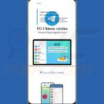 Página falsa promocionando la app troyanizada Telegram