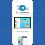 Página falsa promocionando la app troyanizada Telegram