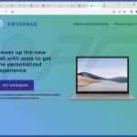 Sitio web utilizado para promocionar el secuestrador del navegador Kryopage (muestra 2)