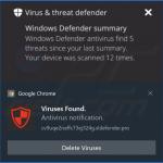 Anuncio difundido por la página web de la familia Defender 3
