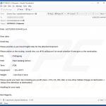 Correo electrónico fraudulento que propaga el malware QuirkyLoader 9