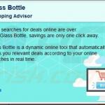 El software publicitario glass bottle generando anuncios en ventanas emergentes