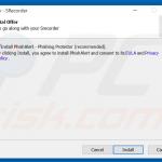Instalador engañoso usado para distribuir el adware Phishalert (ejemplo 2)