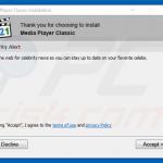 Instalador engañoso que promociona el adware Celebrity Alert (ejemplo 2)
