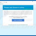 Sitio web destinado a promocionar el secuestrador de navegadores Stream-it