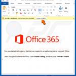 documento infeccioso de MS Office distribuyendo virus a través de comandos macro (ejemplo 3)