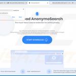 Sitio web de promoción del secuestrador de navegador AnonymoSearch (muestra 2)