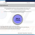 Sitio web utilizado para promocionar el secuestrador de navegador SportsHDSearchs 2