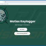 Sitio web de descarga del keylogger Matiex