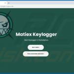 Sitio web de descarga del keylogger Matiex