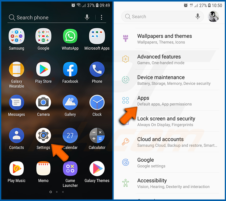  Restablecer el navegador Firefox en el sistema operativo Android (paso 1)