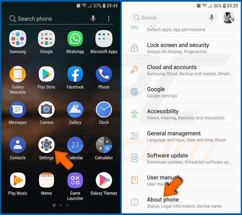 Resetear el sistema operativo Android a su estado original (paso 1)