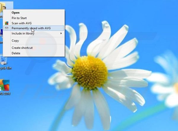 destructor de archivos AVG Antivirus 2014