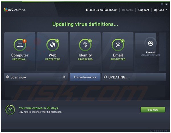 pantalla principal AVG Antivirus 2015