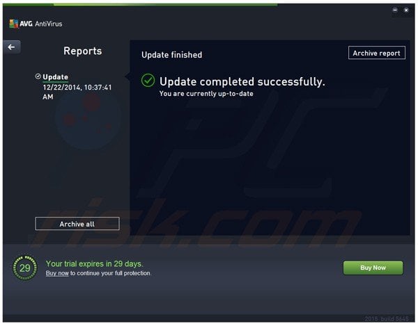 actualización de definiciones AVG Antivirus 2015