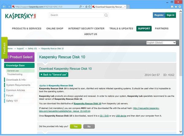 kaspersky rescue disk 10