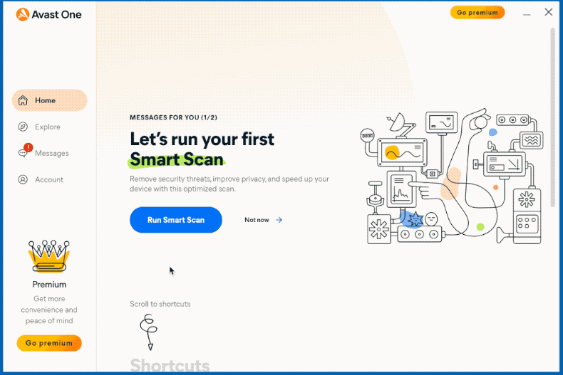 Apariencia de Avast One (GIF)